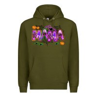 Army Green halloween mama Premium Hoodie - AdoDesignShop