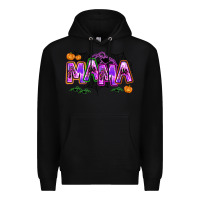 Black halloween mama Premium Hoodie - AdoDesignShop