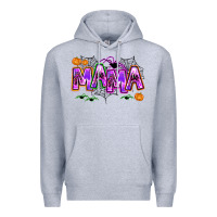 Heather Grey halloween mama Premium Hoodie - AdoDesignShop