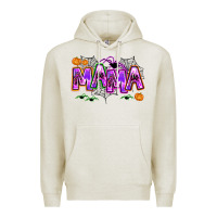 Oatmeal Heather halloween mama Premium Hoodie - AdoDesignShop