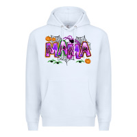 White halloween mama Premium Hoodie - AdoDesignShop