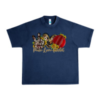 Navy peace love cricket Urban Heavy Tee - RacoonDesign