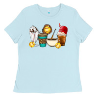 Baby Blue Softball coffee cups Ladies Tee - Artiststas