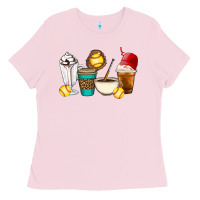 Bubblegum Pink Softball coffee cups Ladies Tee - Artiststas