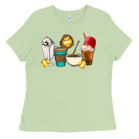 Matcha Softball coffee cups Ladies Tee - Artiststas