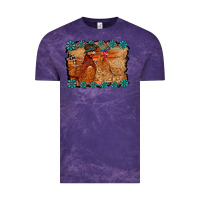 Cloud Purple chicken western Vintage Tee - RacoonDesign