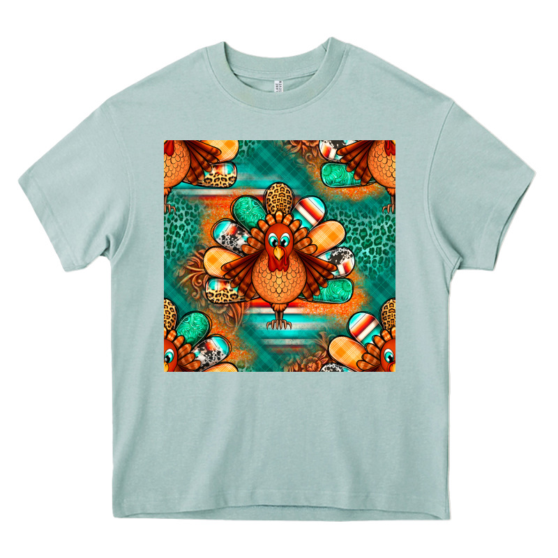 Thanksgiving  Turkey Seamless Pattern Heavy Core Tee by BundleAndBundleShop | Teevron