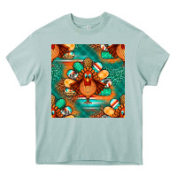 Arona thanksgiving  turkey seamless pattern Heavy Core Tee - BundleAndBundleShop