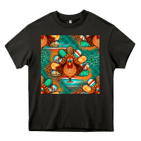 Asphalt thanksgiving  turkey seamless pattern Heavy Core Tee - BundleAndBundleShop