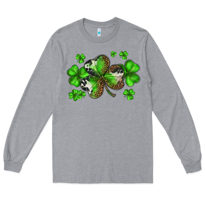 St. Patricks Day Shamrocks Long Sleeve Tee by BarkalooDesign | Teevron