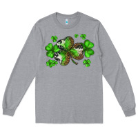Heather Grey st. patricks day shamrocks Long Sleeve Tee - BarkalooDesign