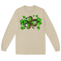 Mushroom st. patricks day shamrocks Long Sleeve Tee - BarkalooDesign