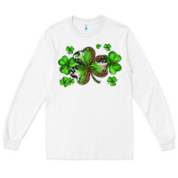 White st. patricks day shamrocks Long Sleeve Tee - BarkalooDesign