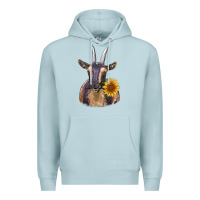 Blue Mist dark goat Premium Hoodie - RanaPortraitStore