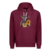 Burgundy dark goat Premium Hoodie - RanaPortraitStore