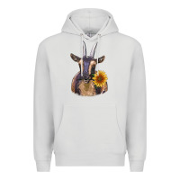 Dove Grey dark goat Premium Hoodie - RanaPortraitStore