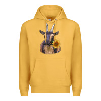 Mustard dark goat Premium Hoodie - RanaPortraitStore