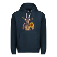 Navy dark goat Premium Hoodie - RanaPortraitStore