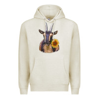 Oatmeal Heather dark goat Premium Hoodie - RanaPortraitStore