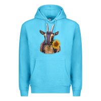 Ocean Blue dark goat Premium Hoodie - RanaPortraitStore