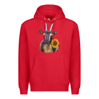 Red dark goat Premium Hoodie - RanaPortraitStore