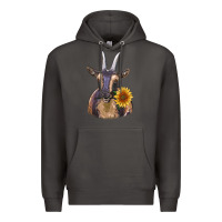 Smoke dark goat Premium Hoodie - RanaPortraitStore