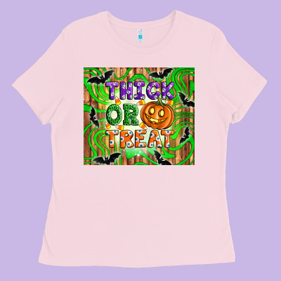 Thick Or Treat Tumbler Ladies Tee Designed By Artiststas