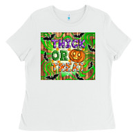 White Thick or treat tumbler Ladies Tee - Artiststas