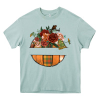 Customize Floral Pumpkin Heavy Core Tee | Teevron