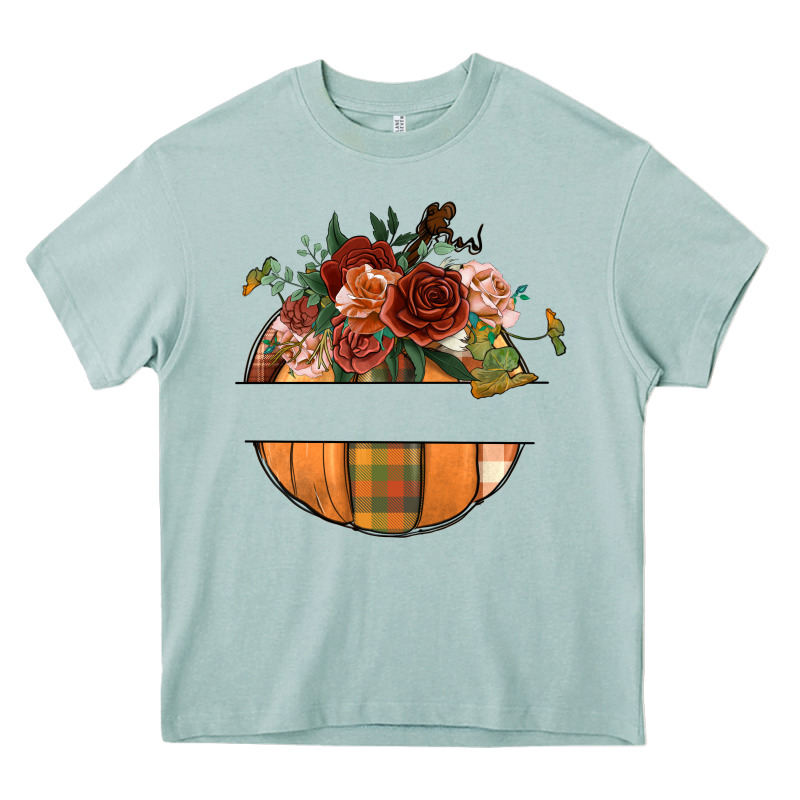 Customize Floral Pumpkin Heavy Core Tee by BundleAndBundleShop | Teevron