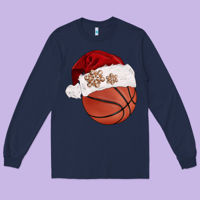 Christmas Sports Long Sleeve Tee Designed By Barkaloodesign