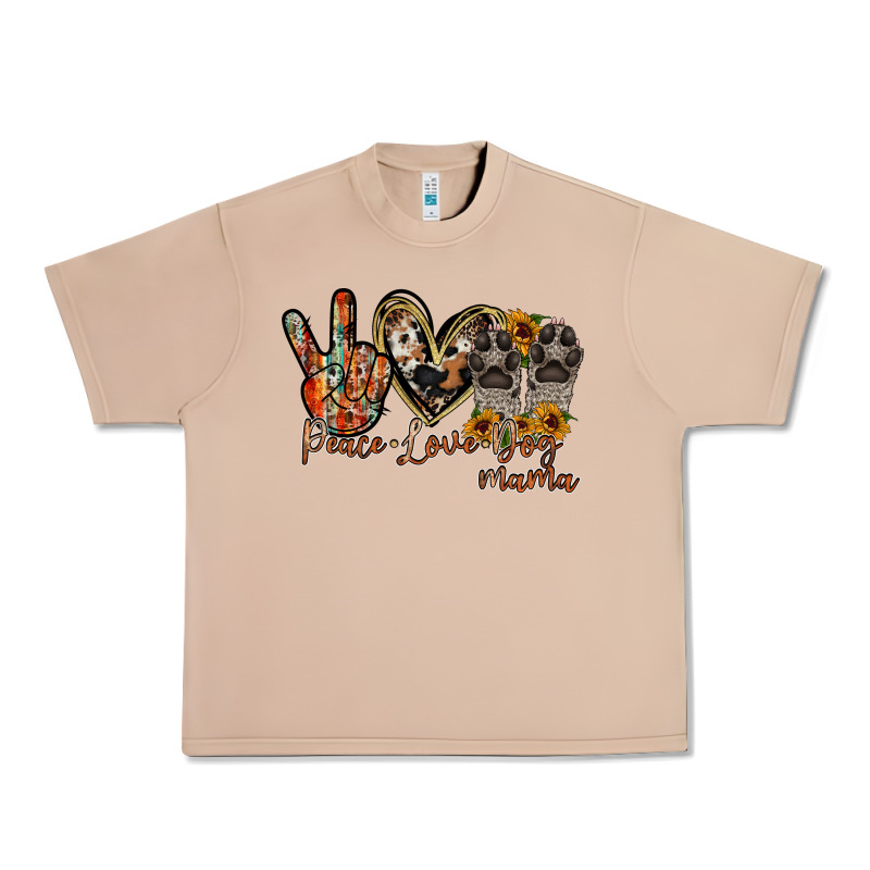 Peace Love Dog Mama Urban Heavy Tee by RacoonDesign | Teevron