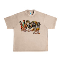 French Oak peace love dog mama Urban Heavy Tee - RacoonDesign