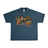 Midnight Navy peace love dog mama Urban Heavy Tee - RacoonDesign
