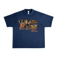 Navy peace love dog mama Urban Heavy Tee - RacoonDesign