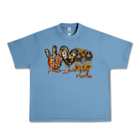 Pebble Blue peace love dog mama Urban Heavy Tee - RacoonDesign