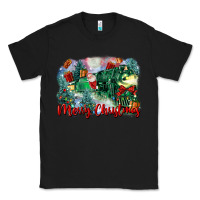 Black merry christmas santa polar express Classic Tee - FaDigitalArtStudio