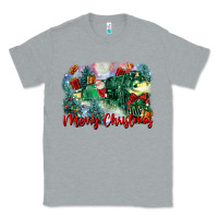 Heather Grey merry christmas santa polar express Classic Tee - FaDigitalArtStudio