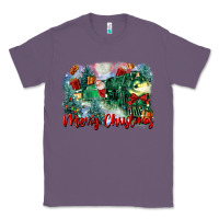 Lavender merry christmas santa polar express Classic Tee - FaDigitalArtStudio