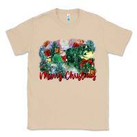 Mushroom merry christmas santa polar express Classic Tee - FaDigitalArtStudio