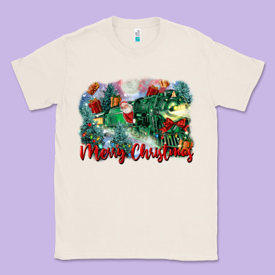 Merry Christmas Santa Polar Express Classic Tee Designed By Fadigitalartstudio