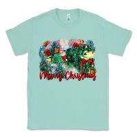 Seafoam merry christmas santa polar express Classic Tee - FaDigitalArtStudio