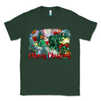 Sports Green merry christmas santa polar express Classic Tee - FaDigitalArtStudio