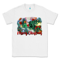 White merry christmas santa polar express Classic Tee - FaDigitalArtStudio