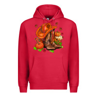 Cardinal fall pumpkins  cowgirl  and roses Premium Hoodie - AdoDesignShop