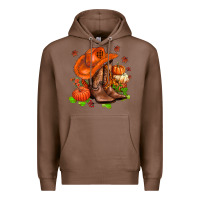 Chestnut fall pumpkins  cowgirl  and roses Premium Hoodie - AdoDesignShop