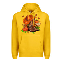 Lemon fall pumpkins  cowgirl  and roses Premium Hoodie - AdoDesignShop