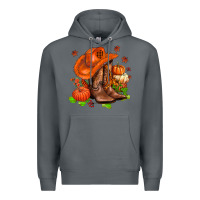 Rock fall pumpkins  cowgirl  and roses Premium Hoodie - AdoDesignShop