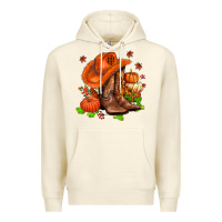 Sandshell fall pumpkins  cowgirl  and roses Premium Hoodie - AdoDesignShop
