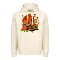 Tofu fall pumpkins  cowgirl  and roses Premium Hoodie - AdoDesignShop